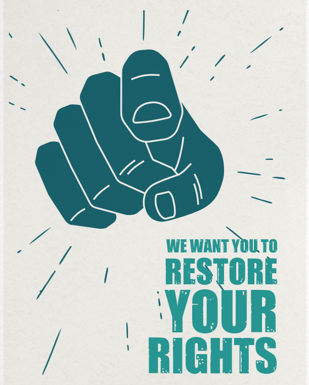 We want you to Restore Your Rights — ULC Trust poster