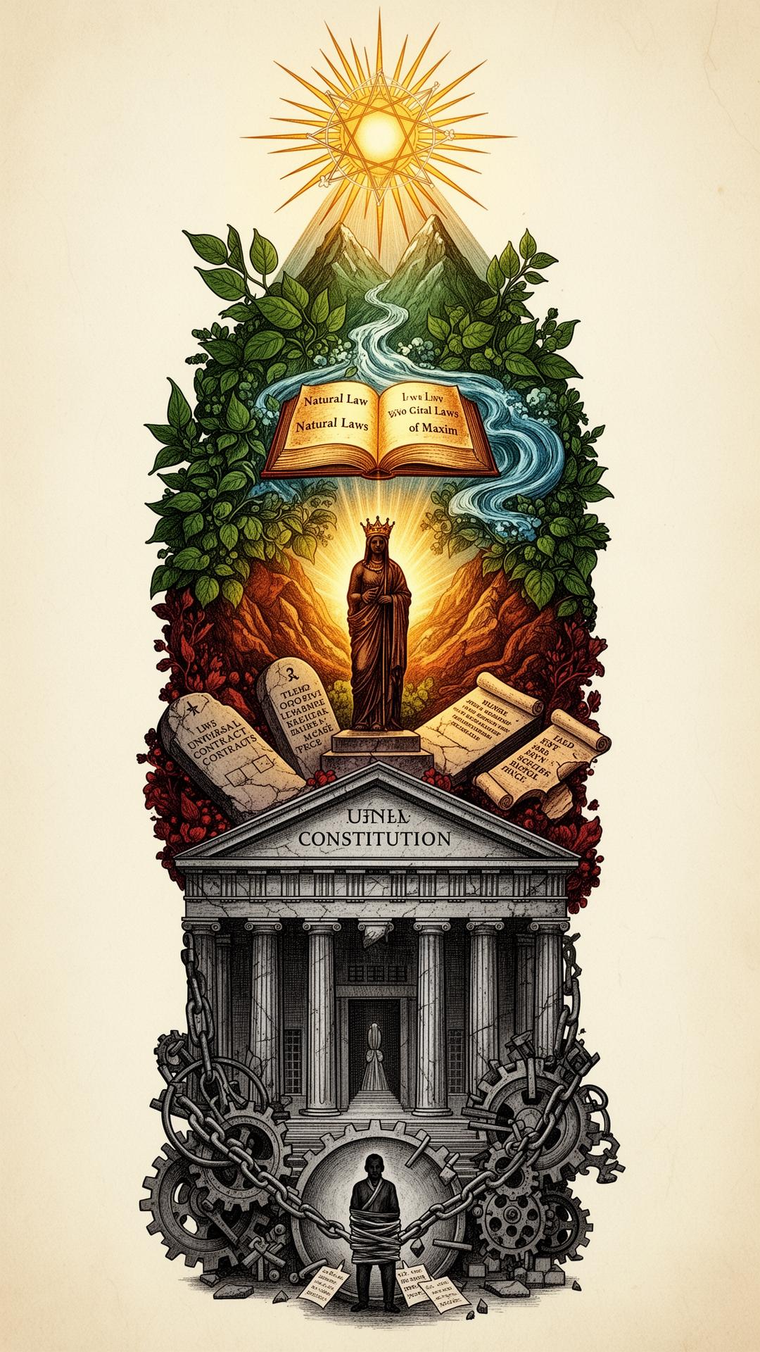 Illustration of the Hierarchy of Laws — from Universal Law down to the Citizen